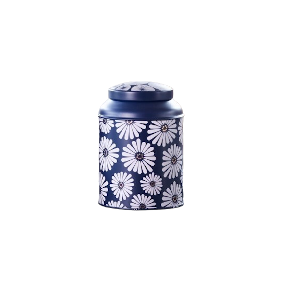 Boîte cylindrique Marguerite bleue - Compagnie Anglaise des Thés