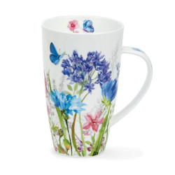 Mug Dunoon Fleurs bleues et papillons - Compagnie Anglaise des Thés