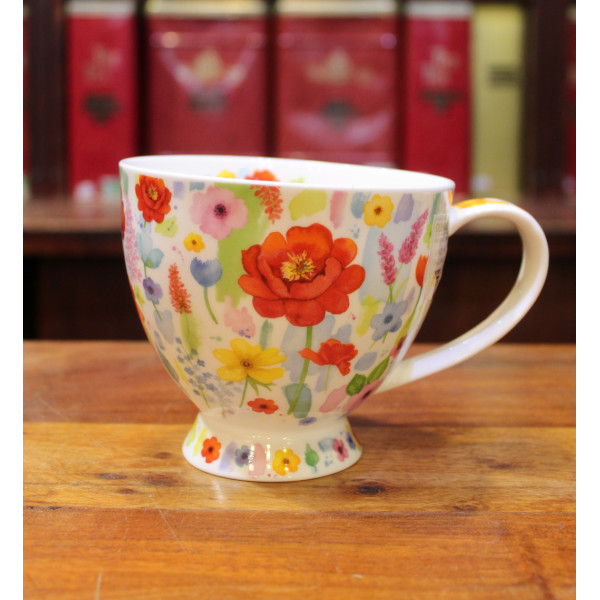 Mug Dunoon Bol Jardin Fleuri Rouge - Compagnie Anglaise des Thés