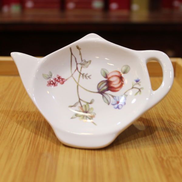 Soucoupe fleurs repose sachet - Compagnie Anglaise des Thés