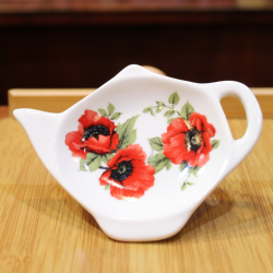 Soucoupe coquelicots repose sachet - Compagnie Anglaise des Thés
