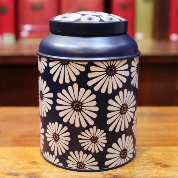 Boîte cylindrique Marguerite bleue - Compagnie Anglaise des Thés