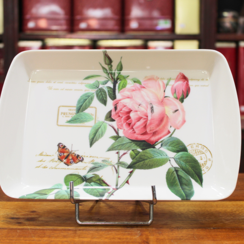 Petit Plateau Redoute Rose - Compagnie Anglaise des Thés